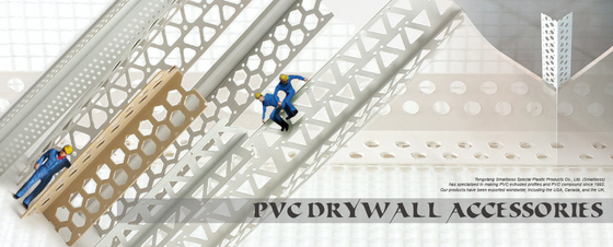 PVC Edge White Plastic Angle Bead For Wall Corner Protection Reinforced