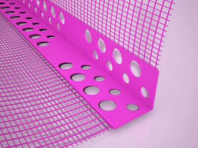 W Or M Type Angle PVC Corner Bead With Mesh Bealock Decoration